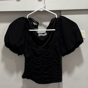 Nordstrom All in Favor Black Bow Top